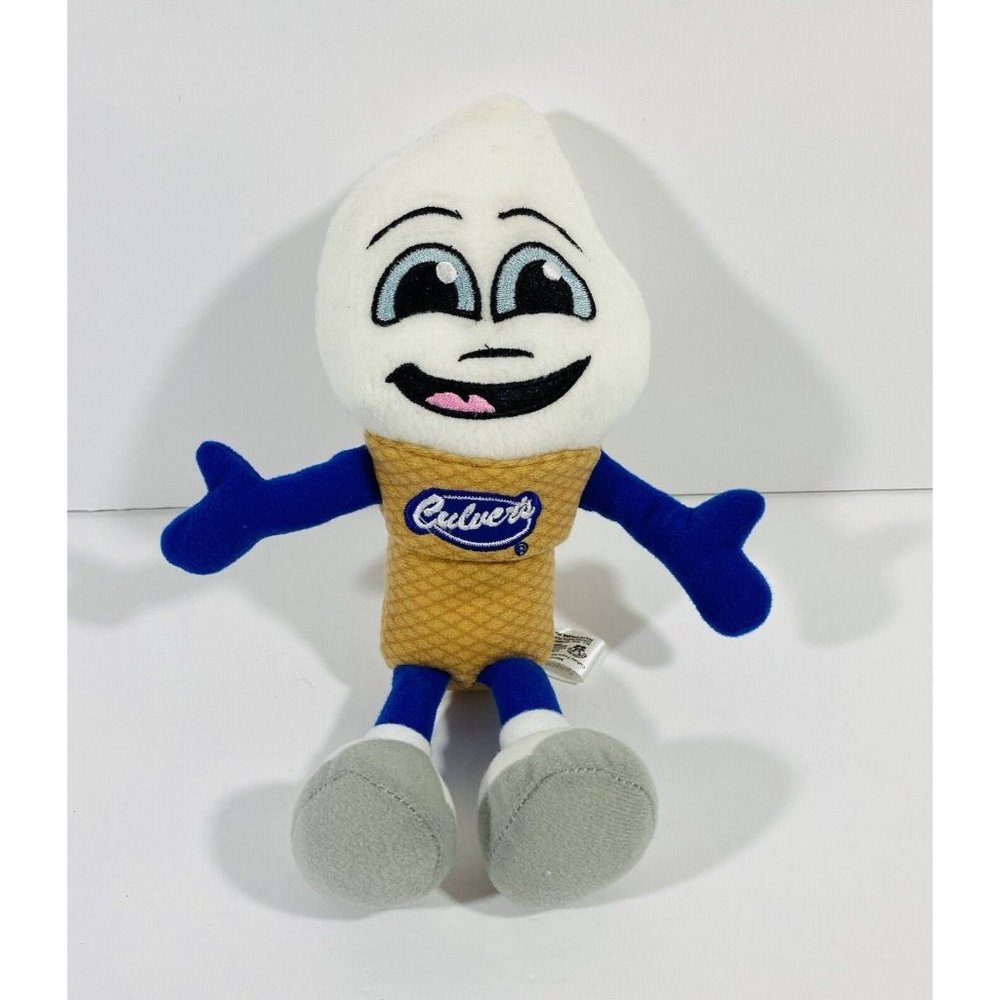 Culvers Promotional Plush Scoopie Stuffed Animal Custard Cone Ice Cream Toy